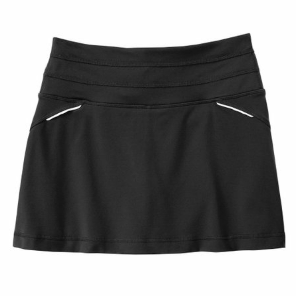 Athleta Black Relay Skort Skirt Reflective Medium Athletic Built In Shorts Lined